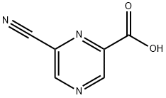 2-Pyrazinecarboxylic acid, 6-cyano- Struktur