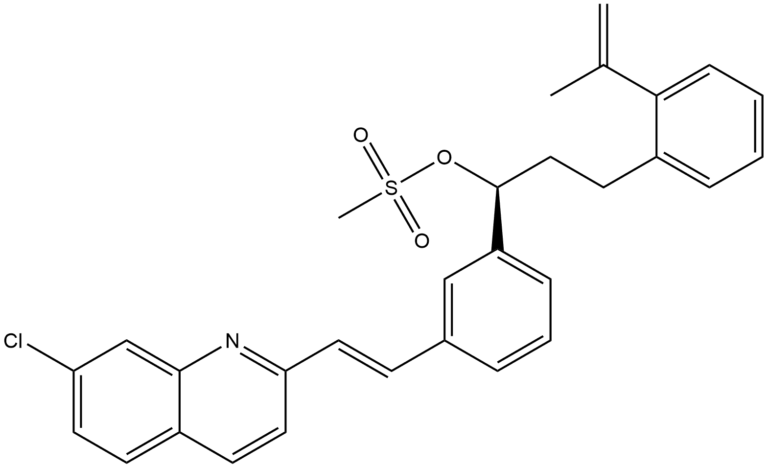 Benzenepropanol, α-[3-[(1E)-2-(7-chloro-2-quinolinyl)ethenyl]phenyl]-2-(1-methylethenyl)-, 1-methanesulfonate, (αS)-