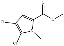 1H-Pyrrole-2-carboxylic acid, 4,5-dichloro-1-methyl-, methyl ester Struktur