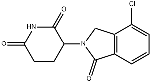 3-(4-chloro-1-oxoisoindolin-2-yl)piperidine-2,6-dione Struktur