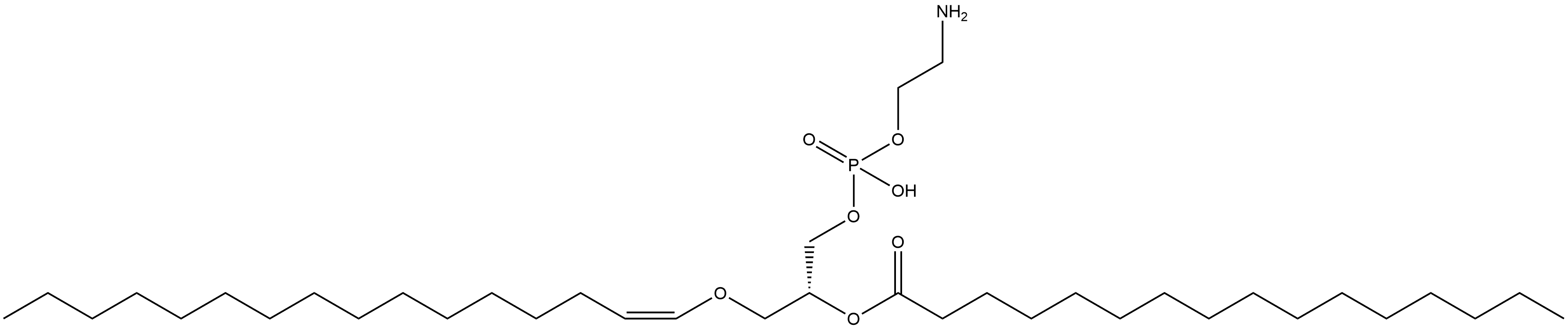 1-1(Z)-Hexadecenyl-2-Palmitoyl-sn-glycero-3-PE Struktur