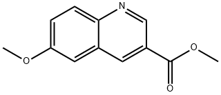 3-Quinolinecarboxylic acid, 6-methoxy-, methyl ester Struktur