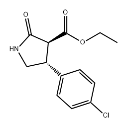 3-Pyrrolidinecarboxylic acid, 4-(4-chlorophenyl)-2-oxo-, ethyl ester, (3S,4R)-