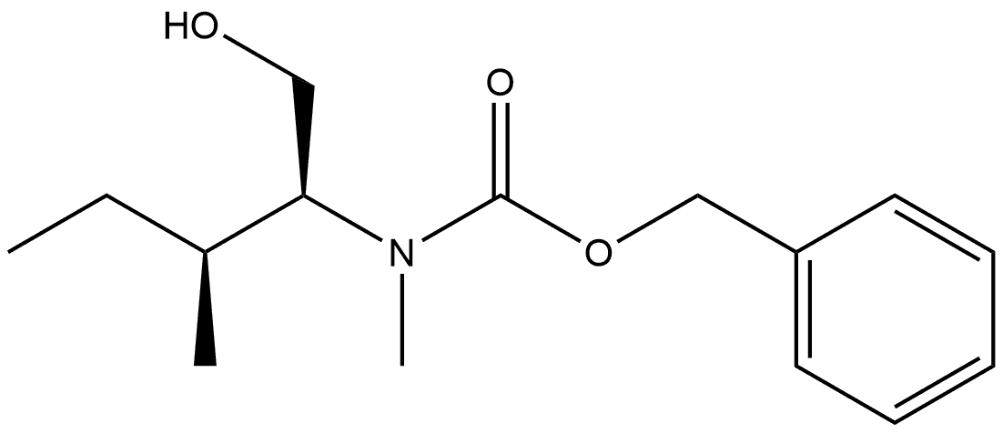 benzyl ((2S,3S)-1-hydroxy-3-methylpentan-2-yl)(methyl)carbamate Struktur