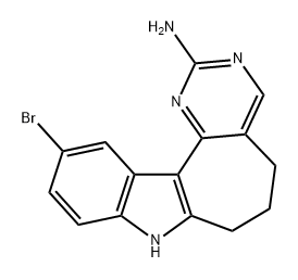 Pyrimido[4',5':3,4]cyclohept[1,2-b]indol-2-amine, 11-bromo-5,6,7,8-tetrahydro- Struktur