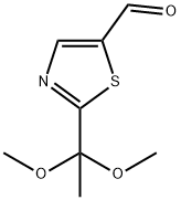 5-Thiazolecarboxaldehyde, 2-(1,1-dimethoxyethyl)- Struktur