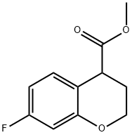 2H-1-Benzopyran-4-carboxylic acid, 7-fluoro-3,4-dihydro-, methyl ester Struktur