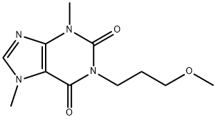 1H-Purine-2,6-dione, 3,7-dihydro-1-(3-methoxypropyl)-3,7-dimethyl- Struktur