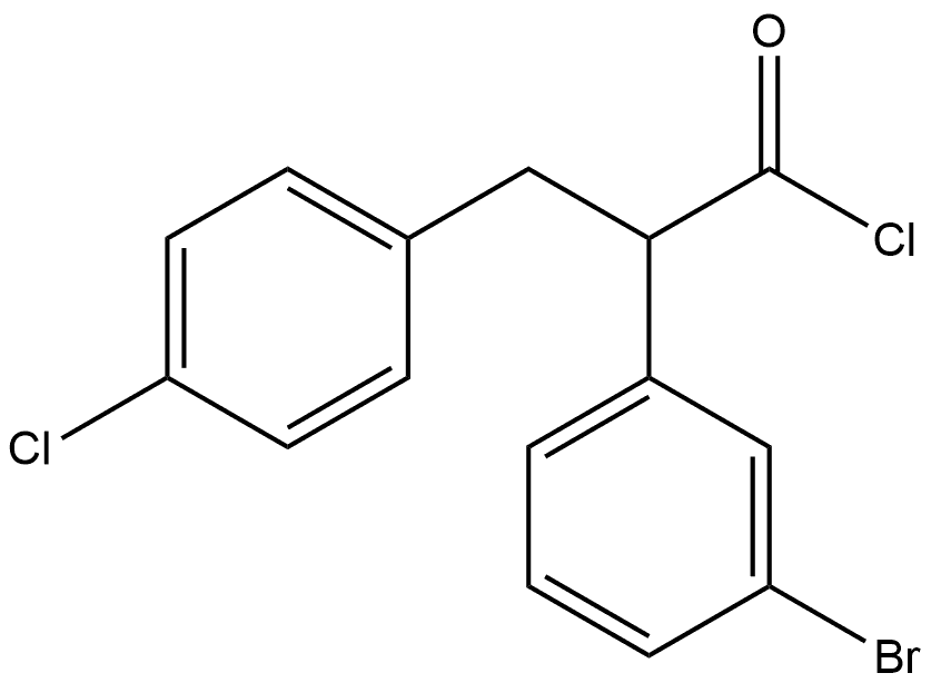 Benzenepropanoyl chloride, α-(3-bromophenyl)-4-chloro- Struktur