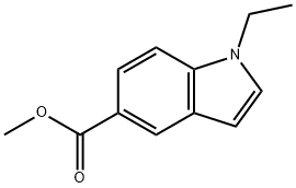 1H-Indole-5-carboxylic acid, 1-ethyl-, methyl ester Struktur