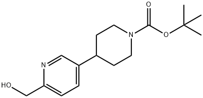 1,1-Dimethylethyl 4-[6-(hydroxymethyl)-3-pyridinyl]-1-piperidinecarboxylate Struktur