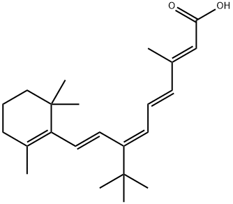 2,4,6,8-Nonatetraenoic acid, 7-(1,1-dimethylethyl)-3-methyl-9-(2,6,6-trimethyl-1-cyclohexen-1-yl)-, (2E,4E,6E,8E)- Struktur