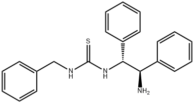 Thiourea, N-[(1R,2R)-2-amino-1,2-diphenylethyl]-N'-(phenylmethyl)- Struktur