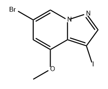 Pyrazolo[1,5-a]pyridine, 6-bromo-3-iodo-4-methoxy- Struktur