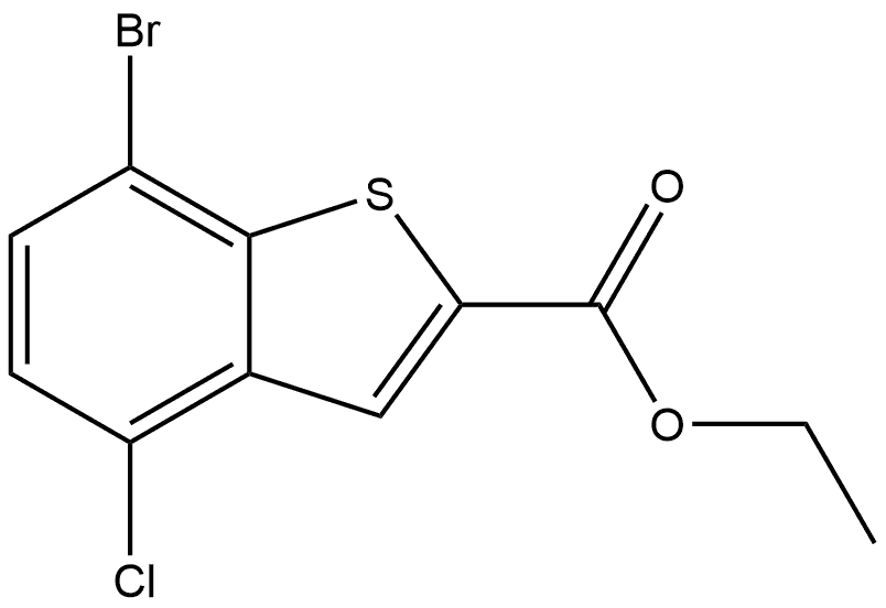 Ethyl 7-bromo-4-chlorobenzo[b]thiophene-2-carboxylate Struktur