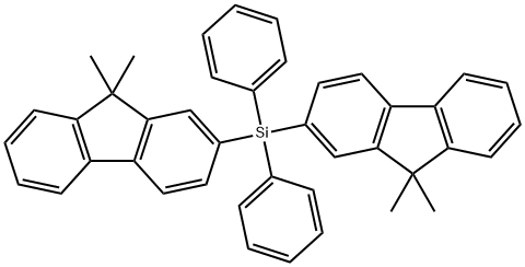 9H-Fluorene, 2,2'-(diphenylsilylene)bis[9,9-dimethyl- Struktur