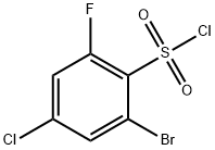 Benzenesulfonyl chloride, 2-bromo-4-chloro-6-fluoro- Struktur