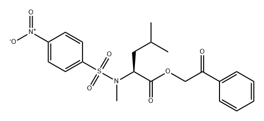 L-Leucine, N-methyl-N-[(4-nitrophenyl)sulfonyl]-, 2-oxo-2-phenylethyl ester