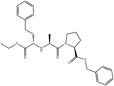 L-Proline, N-[(1S)-1-(ethoxycarbonyl)-3-phenylpropyl]-L-alanyl-, phenylmethyl ester Structure