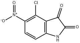 4-chloro-5-nitro-2,3-dihydro-1H-indole-2,3-dione Struktur