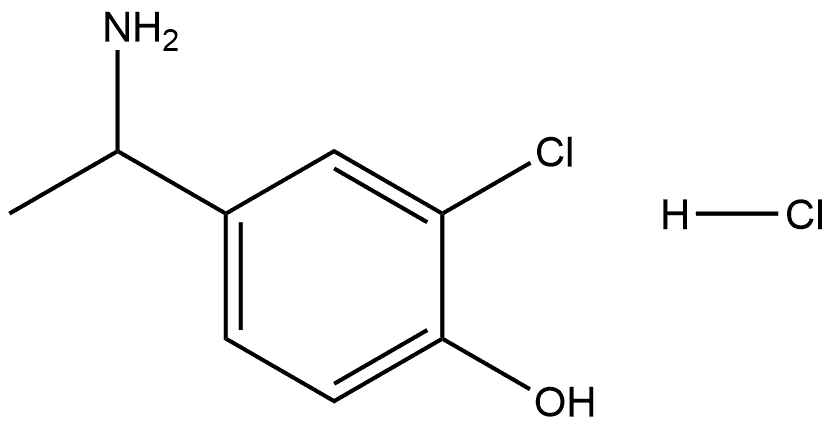 4-(1-aminoethyl)-2-chlorophenol hydrochloride Struktur