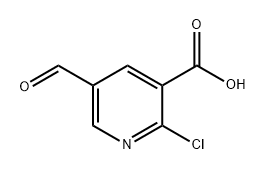 3-Pyridinecarboxylic acid, 2-chloro-5-formyl- Struktur