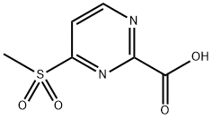 2-Pyrimidinecarboxylic acid, 4-(methylsulfonyl)- Struktur