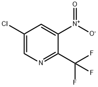 Pyridine, 5-chloro-3-nitro-2-(trifluoromethyl)- Struktur