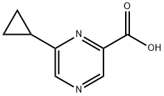 2-Pyrazinecarboxylic acid, 6-cyclopropyl- Struktur