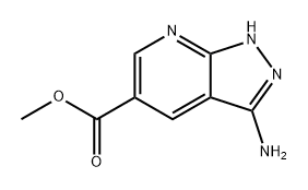 1H-Pyrazolo[3,4-b]pyridine-5-carboxylic acid, 3-amino-, methyl ester Struktur