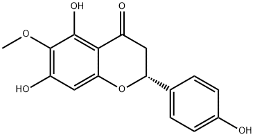 (2R)-2,3-Dihydro-5,7-dihydroxy-2-(4-hydroxyphenyl)-6-methoxy-4H-1-benzopyran-4-one Struktur