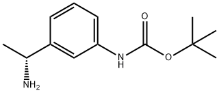 Carbamic acid, N-[3-[(1R)-1-aminoethyl]phenyl]-, 1,1-dimethylethyl ester Struktur