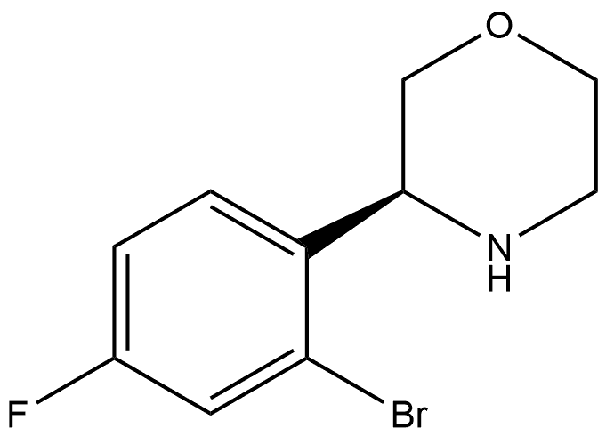 (S)-3-(2-bromo-4-fluorophenyl)morpholine Struktur