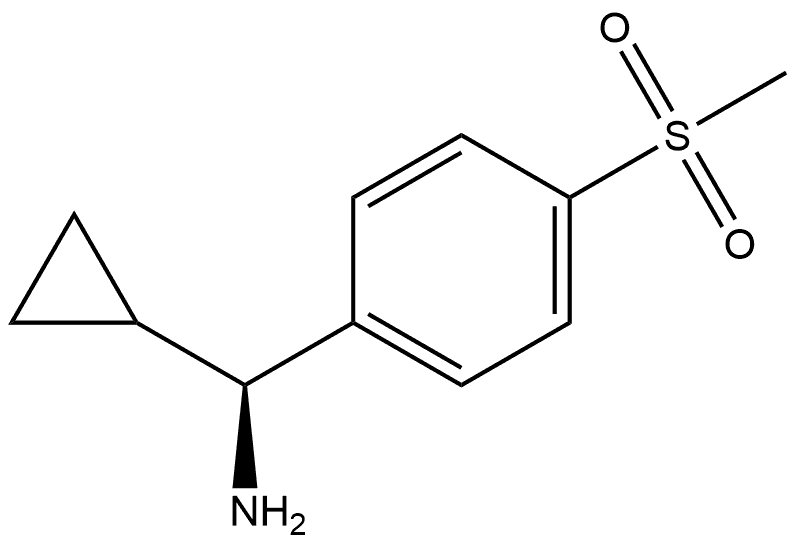 (S)-cyclopropyl(4-(methylsulfonyl)phenyl)methanamine Struktur