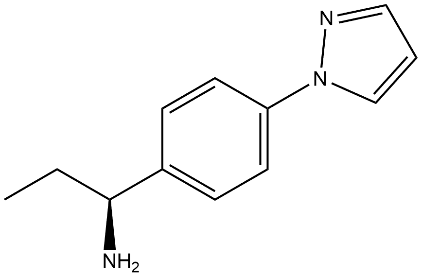 (S)-1-(4-(1H-pyrazol-1-yl)phenyl)propan-1-amine Struktur