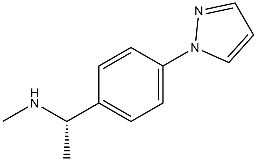 (S)-1-(4-(1H-pyrazol-1-yl)phenyl)-N-methylethan-1-amine Struktur