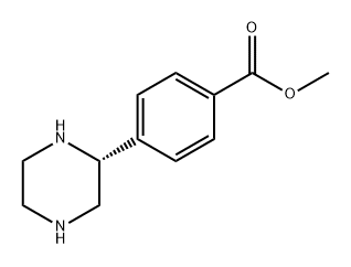 Benzoic acid, 4-(2R)-2-piperazinyl-, methyl ester Struktur