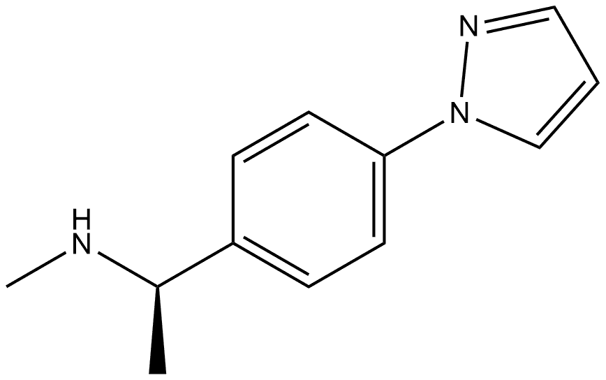 (R)-1-(4-(1H-pyrazol-1-yl)phenyl)-N-methylethan-1-amine Struktur