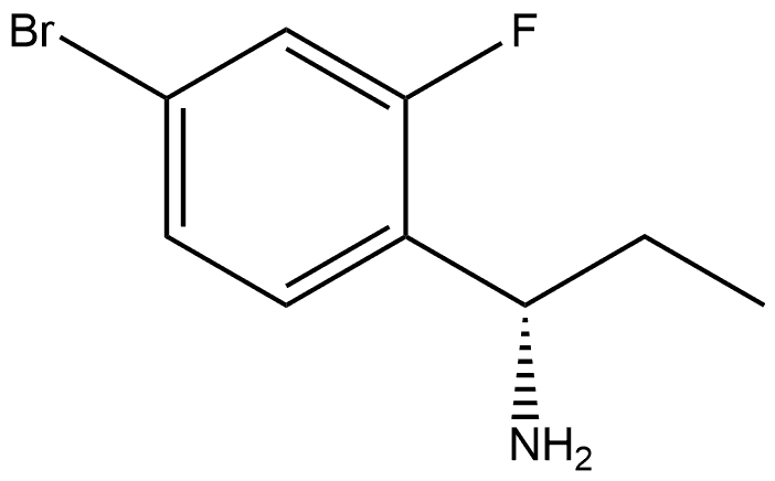 (S)-1-(4-bromo-2-fluorophenyl)propan-1-amine Struktur