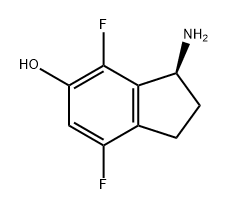 (3S)-3-amino-4,7-difluoro-2,3-dihydro-1H-inden-5-ol Struktur