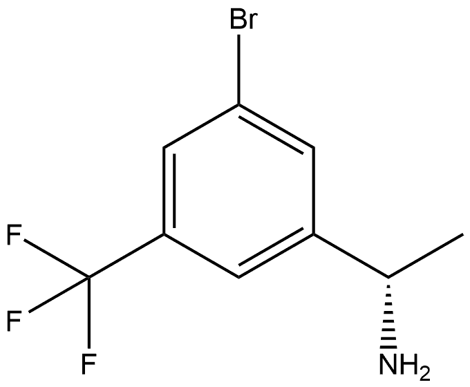 (S)-1-(3-bromo-5-(trifluoromethyl)phenyl)ethanamine Struktur