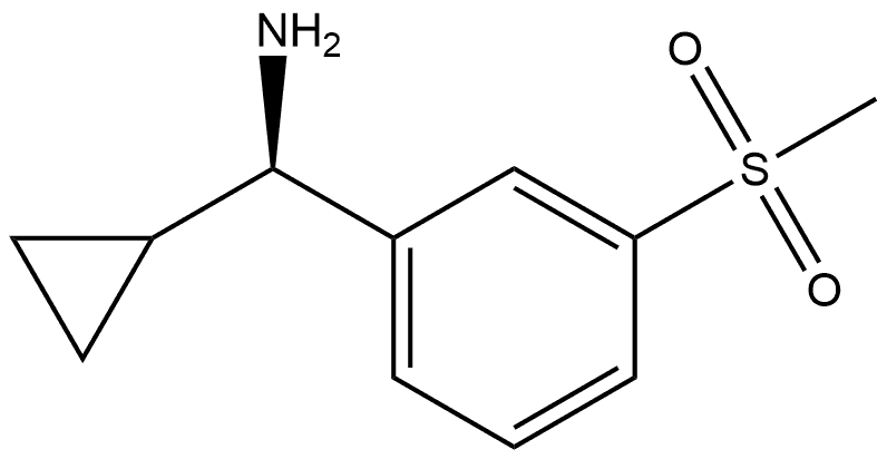 (R)-cyclopropyl(3-(methylsulfonyl)phenyl)methanamine Struktur