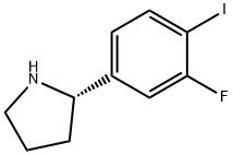 (2S)-2-(3-fluoro-4-iodophenyl)pyrrolidine Struktur