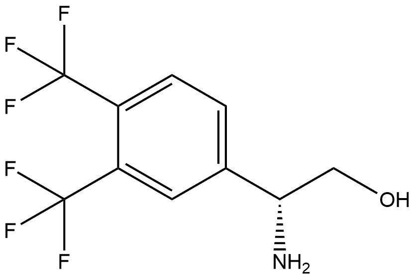 (βR)-β-Amino-3,4-bis(trifluoromethyl)benzeneethanol Struktur