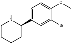 (2R)-2-(3-bromo-4-methoxyphenyl)piperidine Struktur