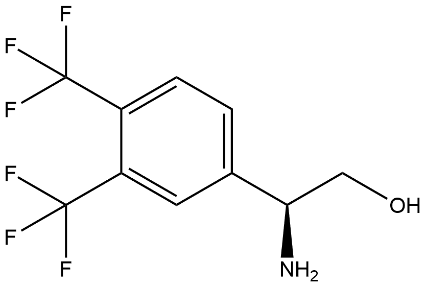 Benzeneethanol, β-amino-3,4-bis(trifluoromethyl)-, (βS)- Struktur