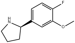 (2R)-2-(4-fluoro-3-methoxyphenyl)pyrrolidine Struktur