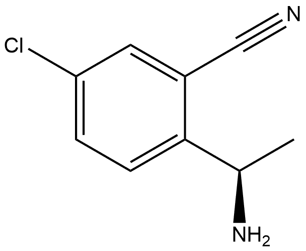 (R)-2-(1-aminoethyl)-5-chlorobenzonitrile Struktur