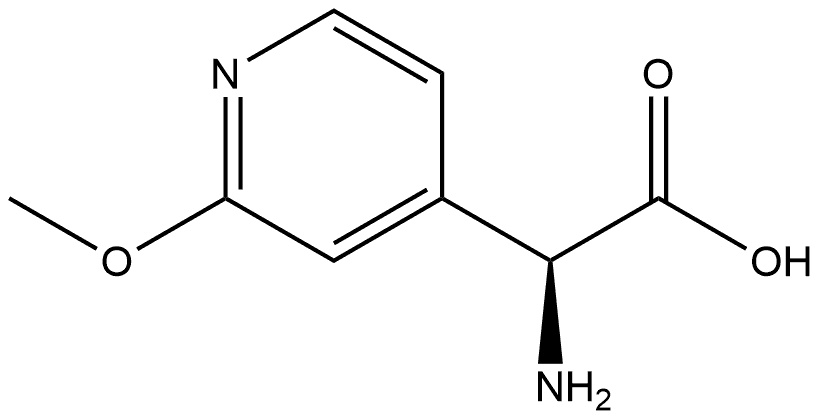 4-Pyridineacetic acid, α-amino-2-methoxy-, (αS)- Struktur