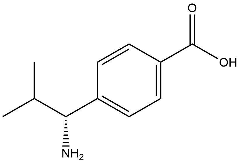 4-[(1R)-1-Amino-2-methylpropyl]benzoic acid Struktur